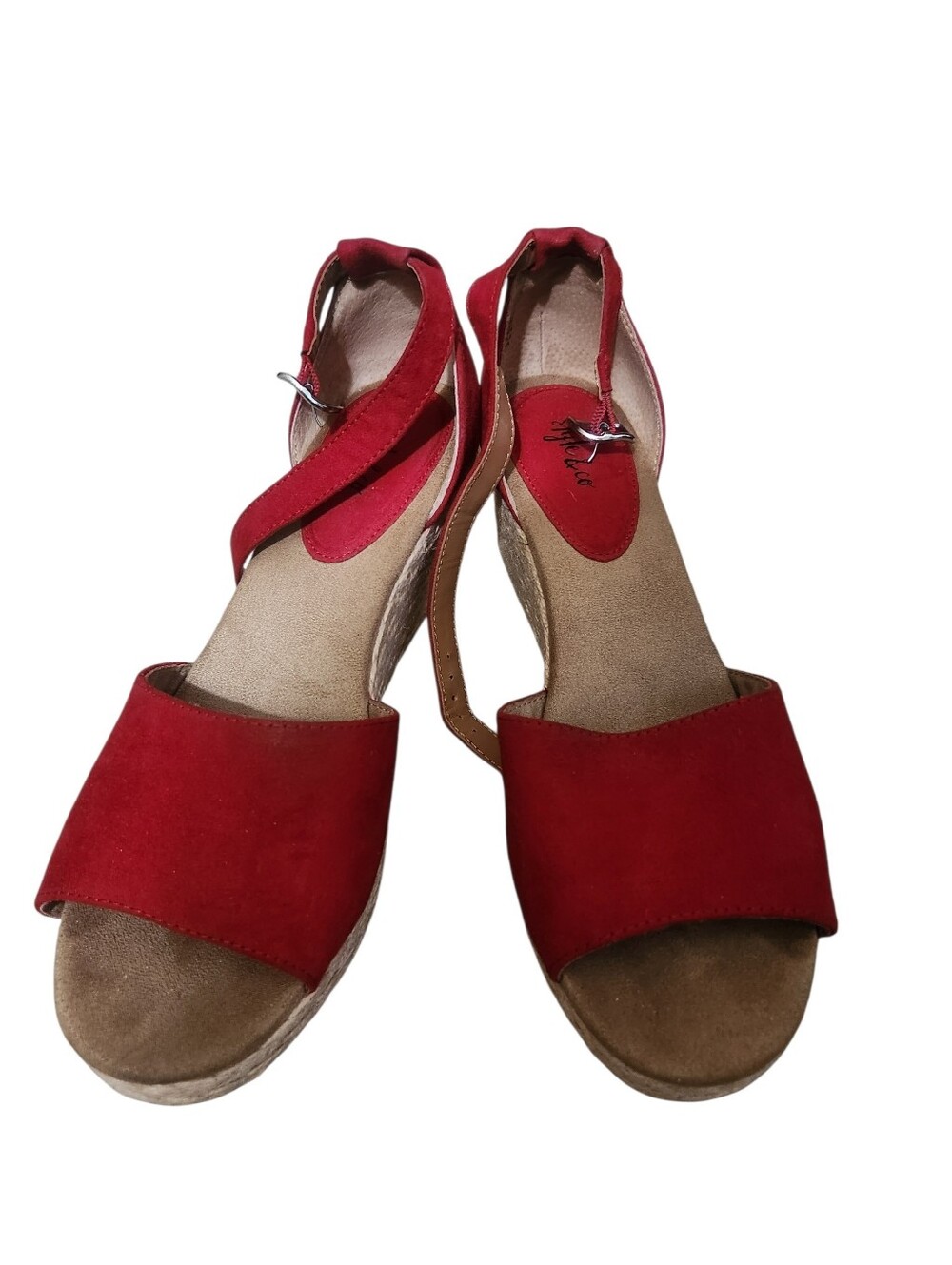 Stvle & Co Women Seleeney Wedge Sandals Red Sz 9M
